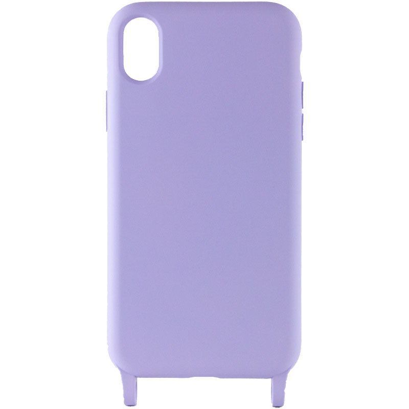 Фото Чехол Cord case c длинным цветным ремешком для Apple iPhone XR (6.1") (Сиреневый) на vchehle.ua