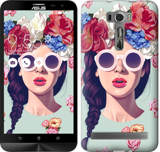 

Чехол Девушка с цветами для Asus ZenFone 2 Laser ZE601KL 428324