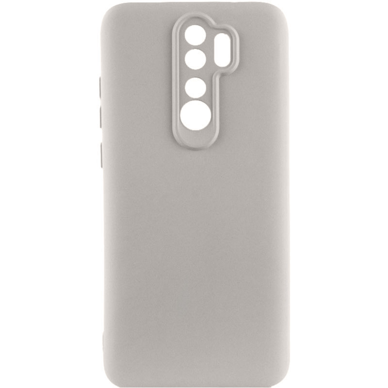 Чехол TPU GETMAN Liquid Silk Full Camera для Xiaomi Redmi Note 8 Pro (Серый / Lavender)