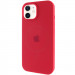 Чехол Silicone Case Full Protective (AA) with Magnetic Safe для Apple iPhone 11 (6.1") (Красный / Deep Red)