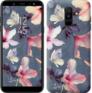 Чехол Нарисованные цветы для Samsung Galaxy A6 Plus 2018