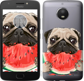 

Чехол Мопс и арбуз для Motorola Moto E4 843930