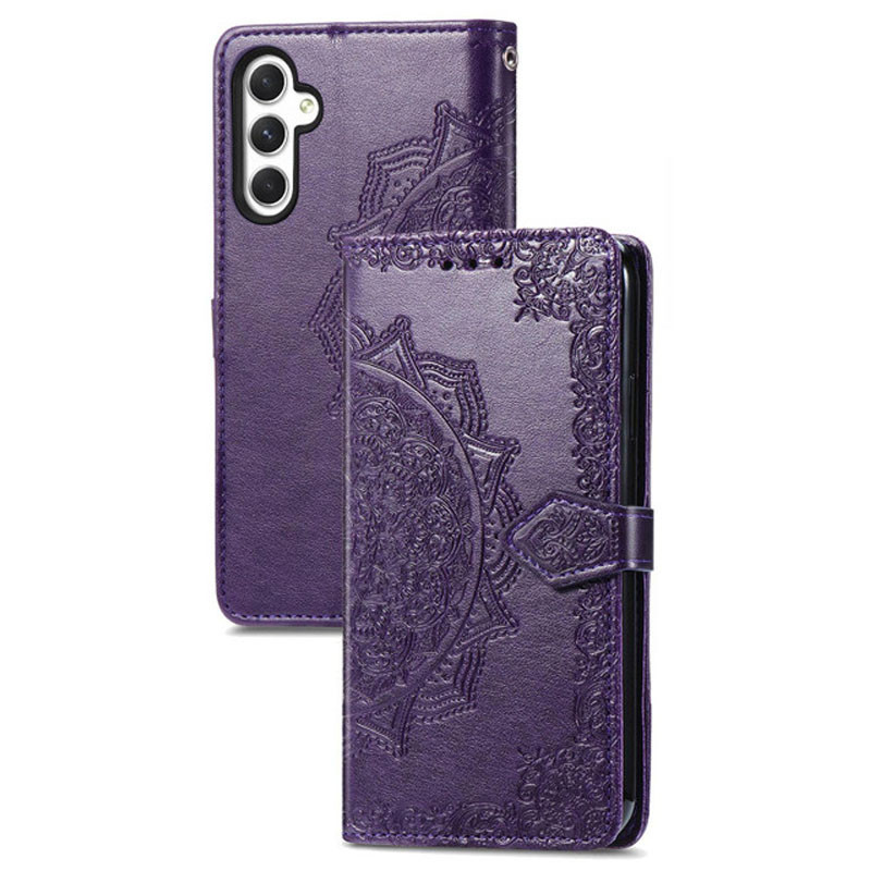 Купить Кожаный чехол-книжка Art Case с визитницей для Samsung Galaxy A35 (Фиолетовый) на vchehle.ua