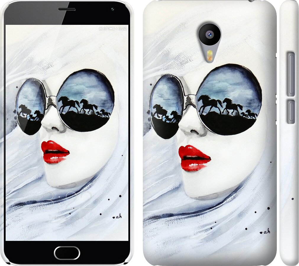 Чехол Девушка акварелью для Meizu M2 Note