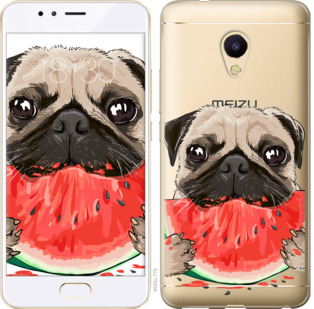 

Чохол Мопс і кавун на Meizu M5s 843720