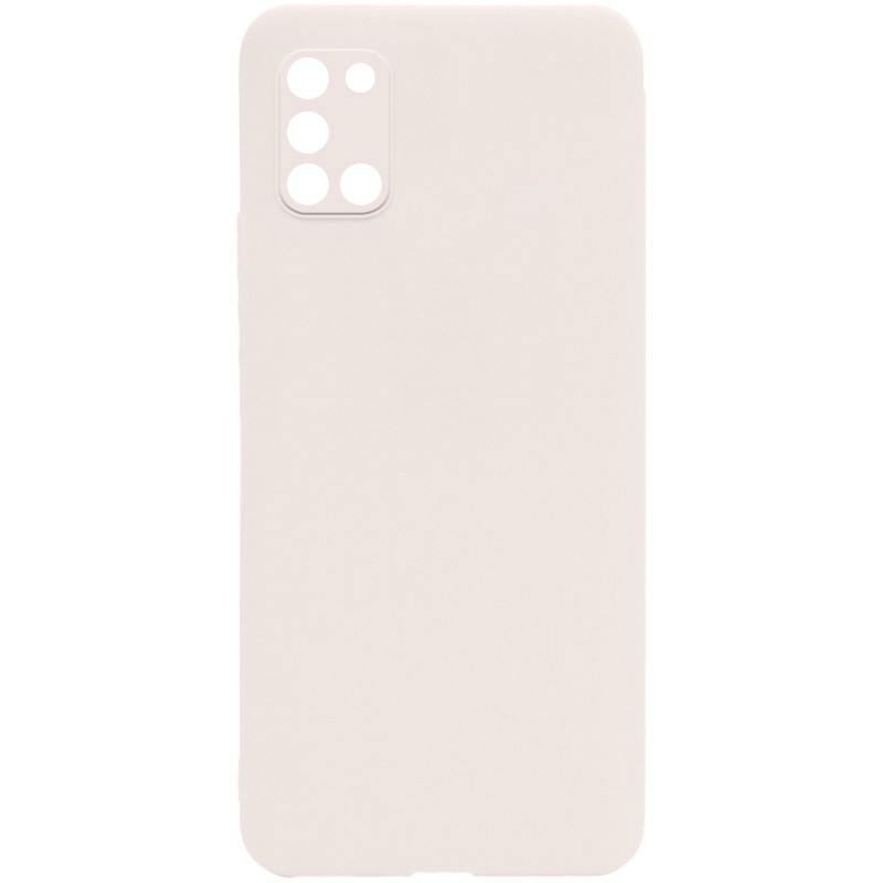 Силиконовый чехол Candy Full Camera для Samsung Galaxy A31 (Бежевый / Antigue White)