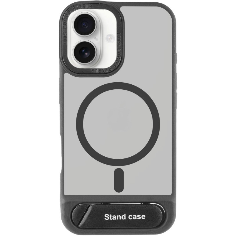 Фото TPU+PC чехол Stand case для Apple iPhone 16 (6.1") (Black) на vchehle.ua
