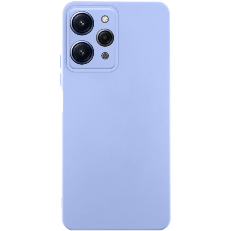 Чехол TPU GETMAN Liquid Silk Full Camera для Xiaomi Redmi 12 (Сиреневый / Light purple)