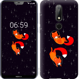 

Чехол Лисички в космосе для Nokia 6.1 Plus 870556