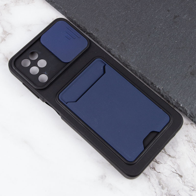 

TPU+PC чохол Card Holder для Samsung Galaxy A12 (Синій) 1213565