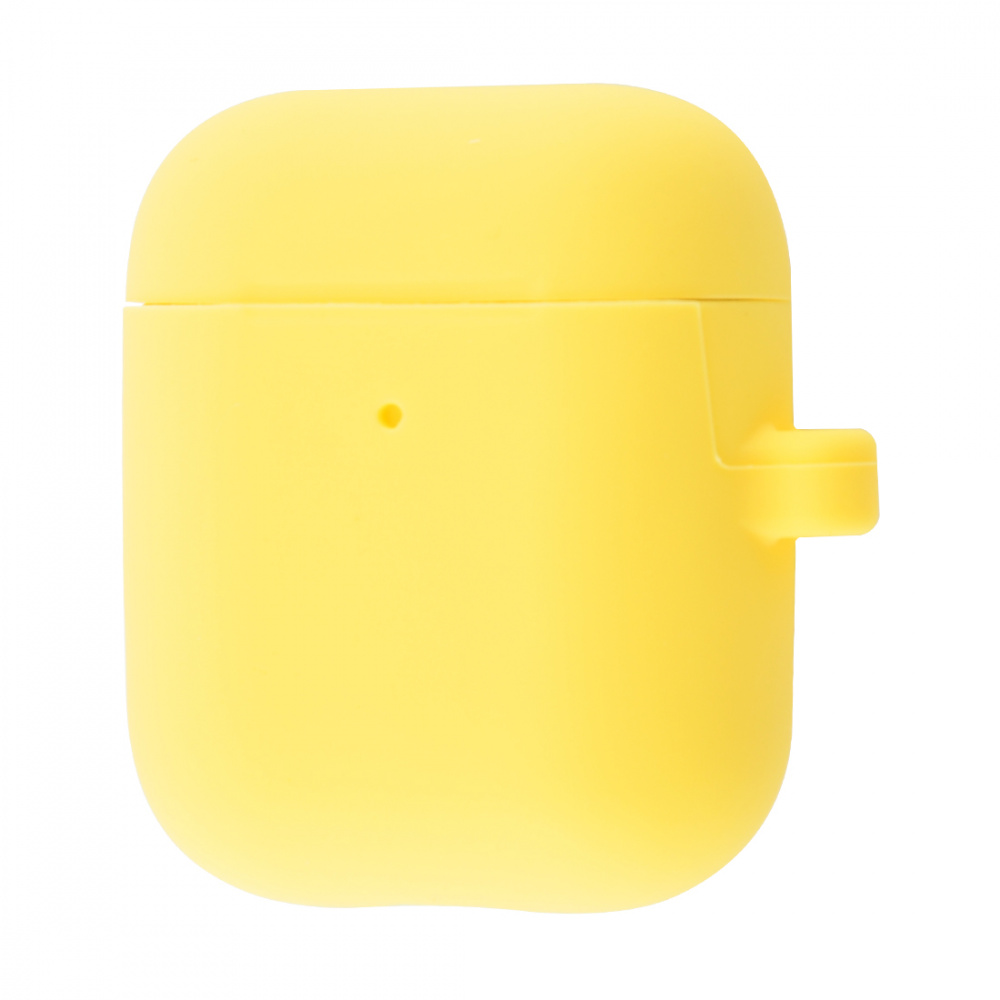 Silicone Case Slim with Carbine for AirPods 2 (yellow)