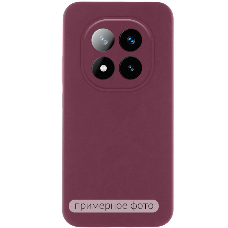 Чохол Silicone Cover Lakshmi Full Camera (AAA) на Xiaomi Redmi A5 / Poco C71 (Бордовий / Plum)