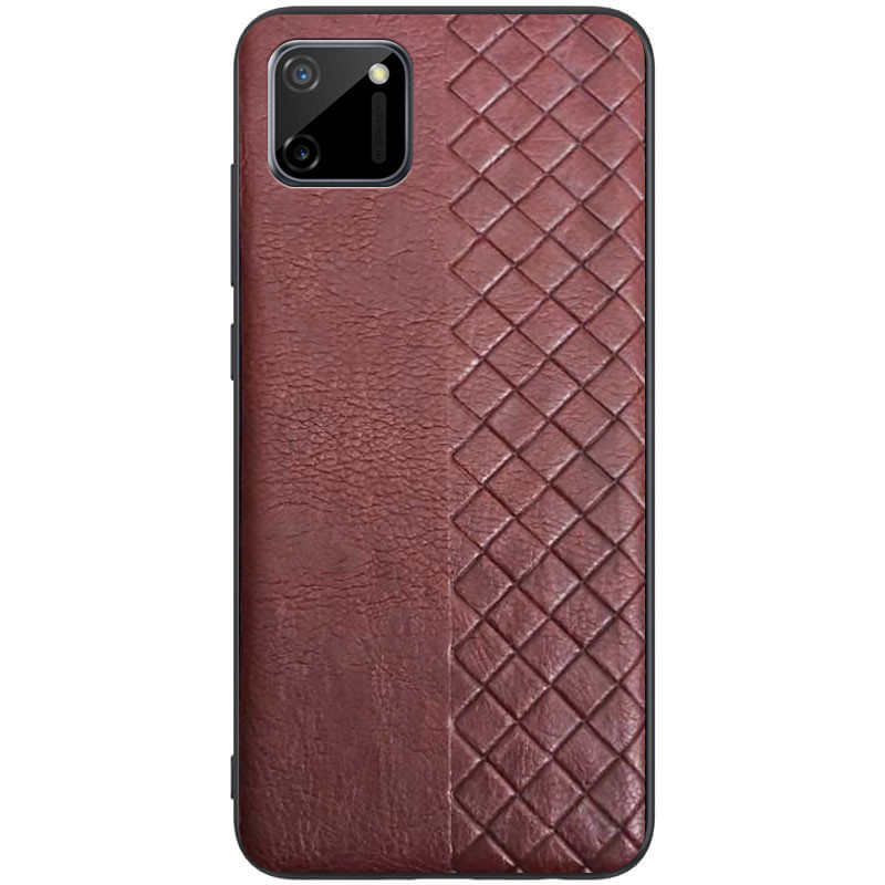 

Шкіряна накладка WeaveSide (PU) на Realme C11 (Темно коричневий) 931077