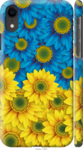 Чохол Жовто-блакитні квіти на iPhone XR