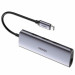Фото Переходник HUB UGREEN CM252 USB-C to 3xUSB 3.0+RJ45+USB-C (Gray) на vchehle.ua