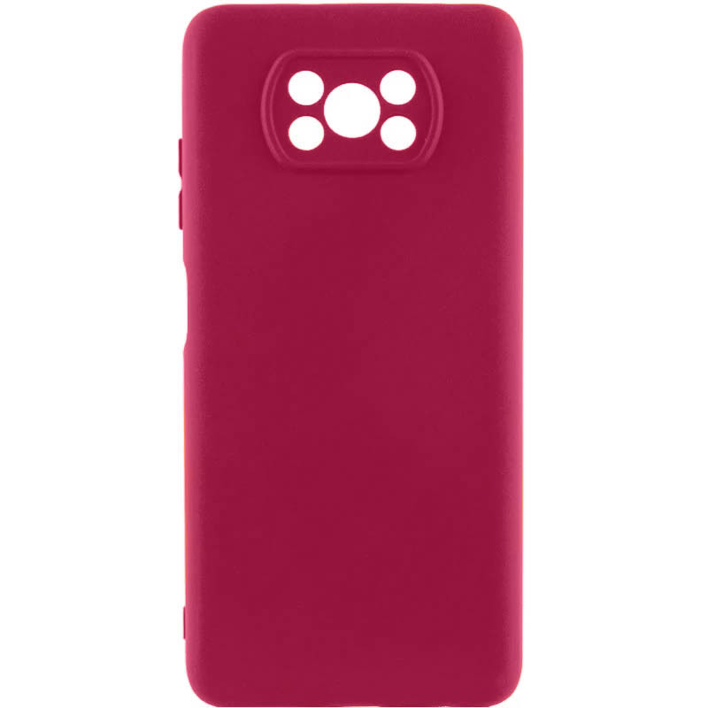 Чохол Silicone Cover Lakshmi Full Camera (AA) на Xiaomi Poco X3 NFC / Poco X3 Pro (Бордовий / Marsala)