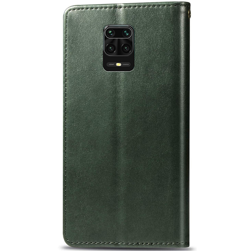 Кожаный чехол-книжка GETMAN Gallant (PU) для Xiaomi Redmi Note 9s / Note 9 Pro / Note 9 Pro Max (Зеленый) в магазине vchehle.ua