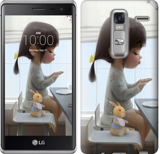

Чехол Милая девочка с зайчиком для LG H650E Zero / Class 636586