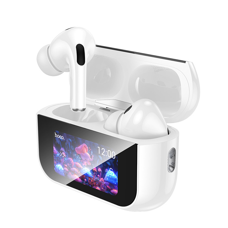 Фото Беспроводные TWS наушники Hoco EW79 Bright with Touch Screen ANC (White) на vchehle.ua