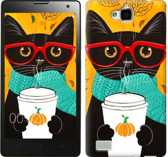 

Чохол Осінній кіт на Huawei Honor 3C 639834