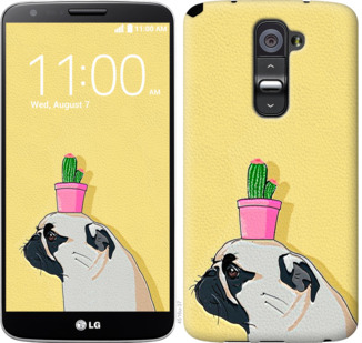 

Чохол Мопс з кактусом на LG G2 795557
