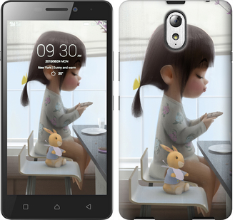 

Чехол Милая девочка с зайчиком для Lenovo Vibe P1m 636551