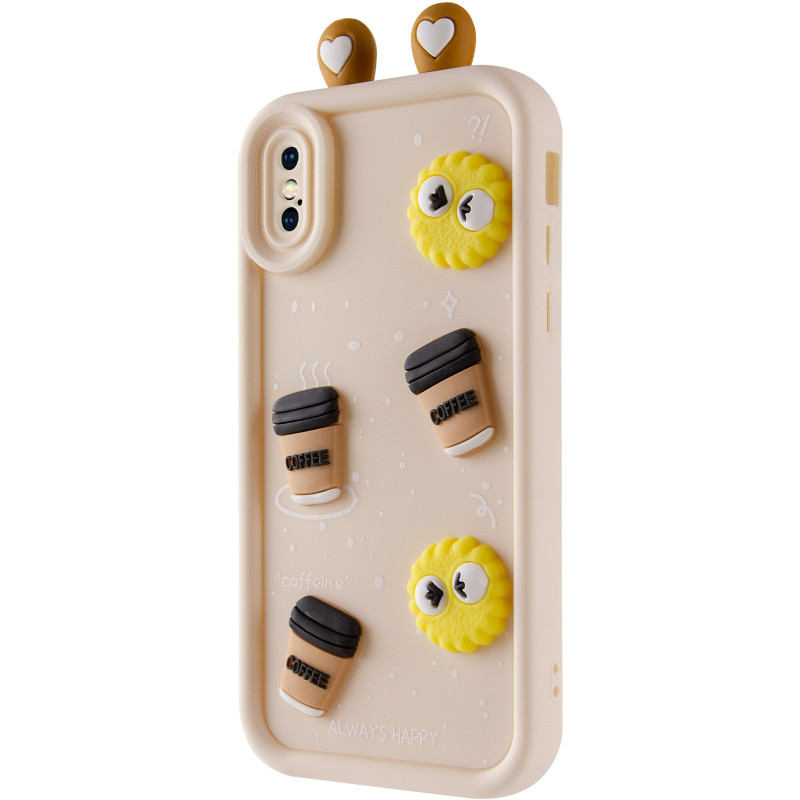 Чехол TPU Toys Case with Ears для Apple iPhone X / XS (5.8") (Sand)