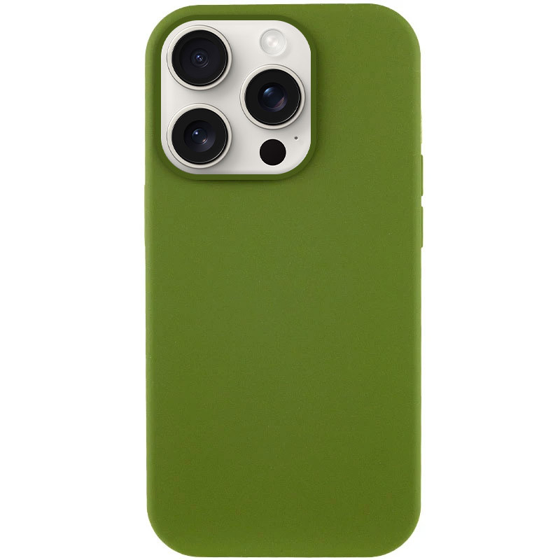 Чохол Silicone Case Full Protective (AA) NO LOGO на Apple iPhone 16 Pro Max (6.9") (Зелений / Dark Olive)