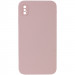 Silicone Case Square Full Camera Protective (AA) NOLOGO на Apple iPhone XS Max (6.5") (Рожевий / Pink Sand)