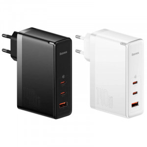 СЗУ Baseus GaN5 Pro 2Type-C+USB 140W EU (with Type-C to Type-C 140W (1m)) (CCGP100201)