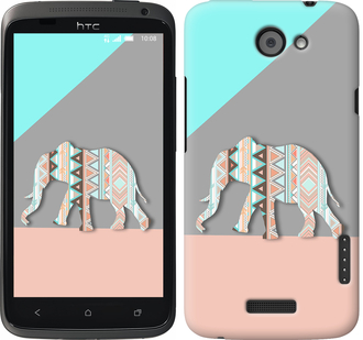 

Чехол Узорчатый слон для HTC One X 224602