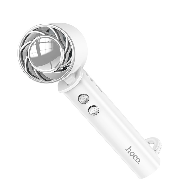 Фото Портативный вентилятор Hoco HX61 Exquisite handheld folding fan 1200 mAh (White) в магазине vchehle.ua