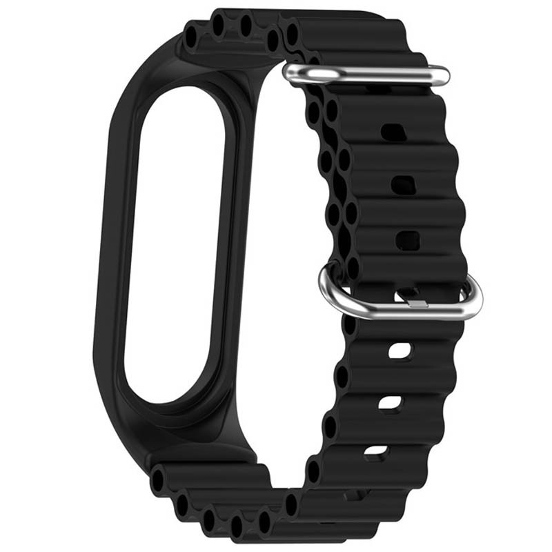 Ремешок Ocean Band для Xiaomi Mi Band 3/4/5/6/7 (Черный / Black) в магазине vchehle.ua