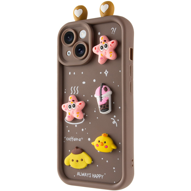 Чохол TPU Toys Case with Ears на Apple iPhone 13 (6.1") (Brown)