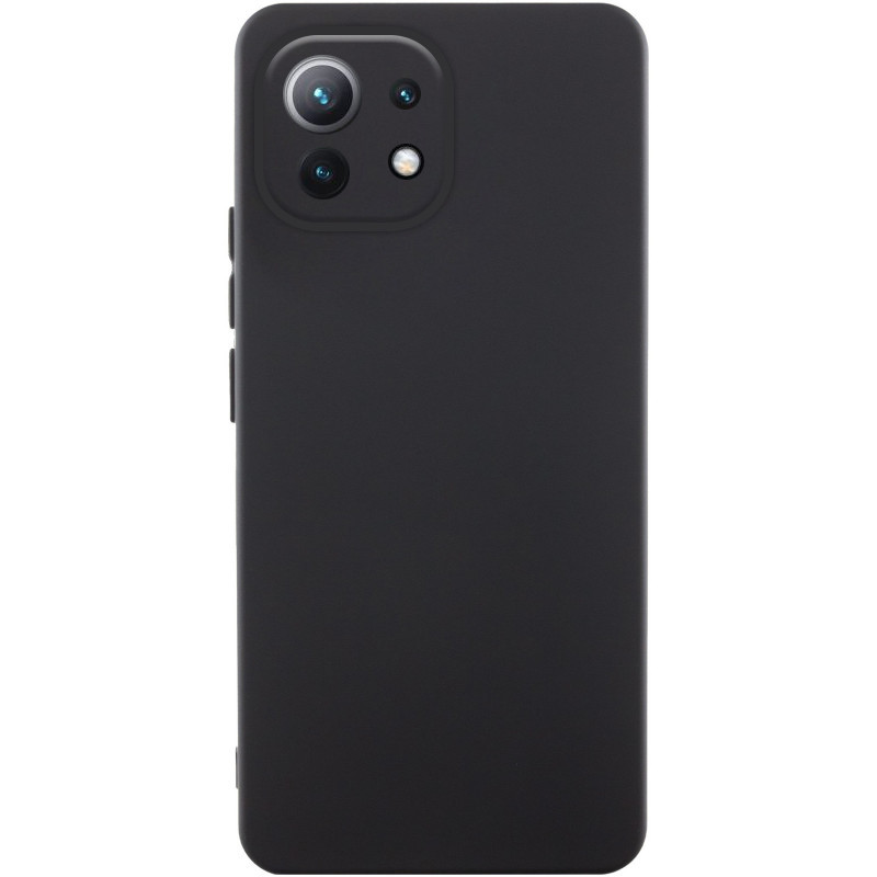 Чохол Silicone Cover Lakshmi Full Camera (AA) на Xiaomi Mi 11 Lite (Чорний / Black)