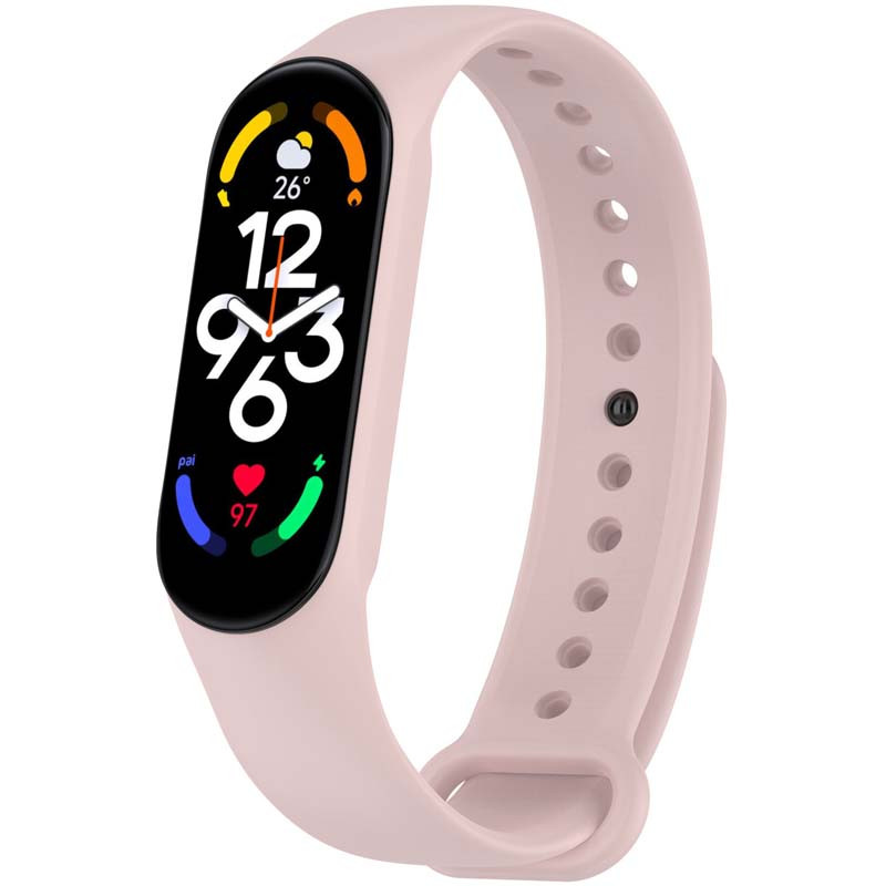 Силиконовый ремешок для Xiaomi Mi Band 7/6/5/4/3 (Розовый / Light Flamingo)