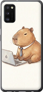 Чехол Funny Capybara CEO Working для Samsung Galaxy A41 A415F