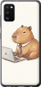 Чехол Funny Capybara CEO Working для Samsung Galaxy A41 A415F