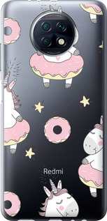 

Чехол Единорожки для Xiaomi Redmi Note 9T 1624658