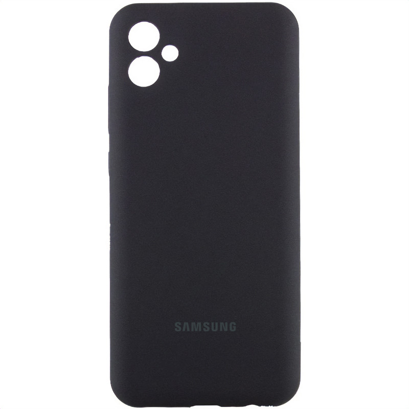 Чохол Silicone Cover Lakshmi Full Camera (AAA) with Logo на Samsung Galaxy A06 (Чорний / Black)