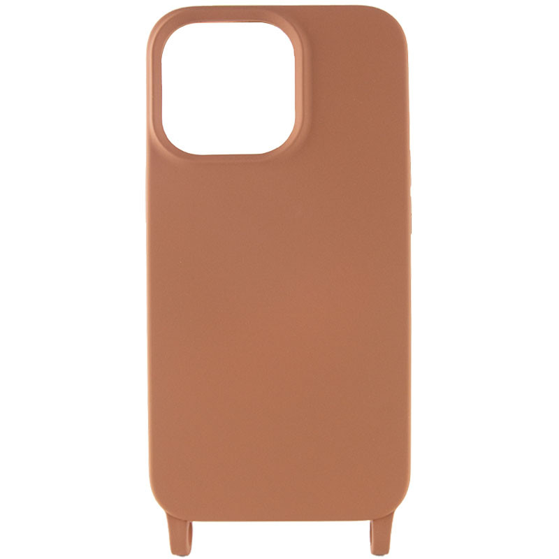 Фото Чехол Cord case c длинным цветным ремешком для Apple iPhone 14 Plus (6.7") (Коричневый) в магазине vchehle.ua