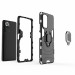 Купить Ударопрочный чехол Transformer Ring for Magnet для Xiaomi Redmi Note 10 Pro / 10 Pro Max (Черный / Soul Black) на vchehle.ua