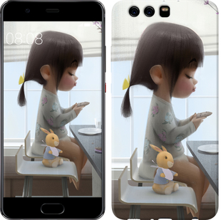 

Чехол Милая девочка с зайчиком для Huawei P10 Plus 636712