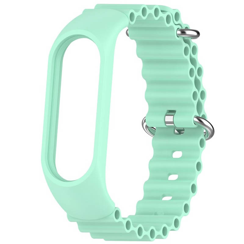 Фото Ремінець Ocean Band для Xiaomi Mi Band 7/6/5/4/3 (Бірюзовий / Marine Green) на vchehle.ua