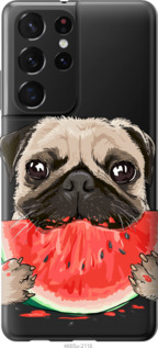 

Чохол Мопс і кавун на Samsung Galaxy S21 Ultra 1142695