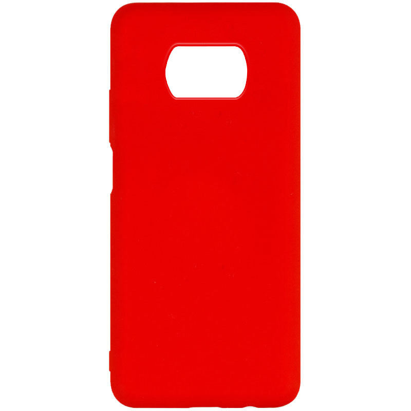Чохол Silicone Cover Full without Logo (A) на Xiaomi Poco X3 NFC / Poco X3 Pro (Дефект упаковки / Червоний / Red)