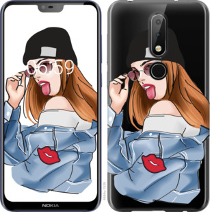 

Чехол Девушка v3 для Nokia 6.1 Plus 843270