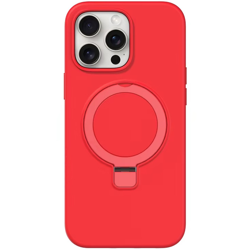 Чохол Silicone Case Full Protective NO LOGO with Ring на Apple iPhone 14 Pro Max (6.7") (Red)