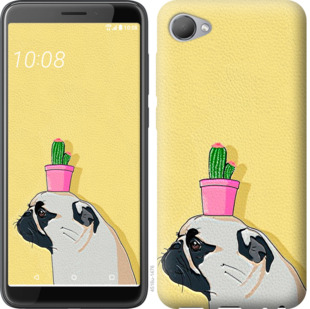 

Чехол Мопс с кактусом для HTC Desire 12 795474