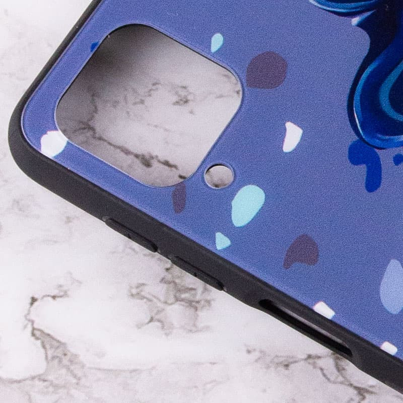 TPU+Glass чохол Diversity на Samsung Galaxy A12 / M12 (Stains blue) в магазині vchehle.ua